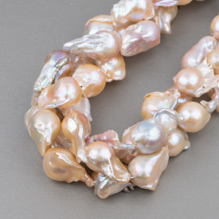Perle Di Fiume Barocche A Goccia (ABY) 110-120gr Rosa Multicolor