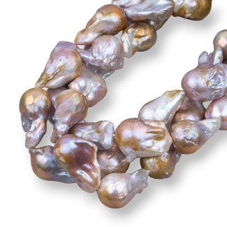 Teardrop Baroque River Pearls (ABY) 130-140gr Multicolore Bronze