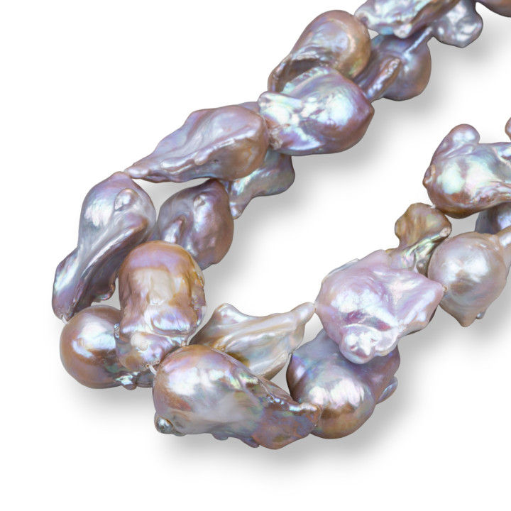 Baroque Teardrop River Pearls (ABY) 140-155gr Bronze Πολύχρωμα