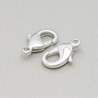 Karabinerverschluss Messing Nickelfrei 10mm 400St Rhodium