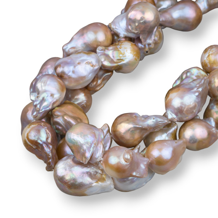 Baroque Teardrop River Pearls (AWE) 130-140gr Bronze