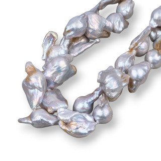 Perles de rivière baroques (AEJ) 100-110gr Gris bronze