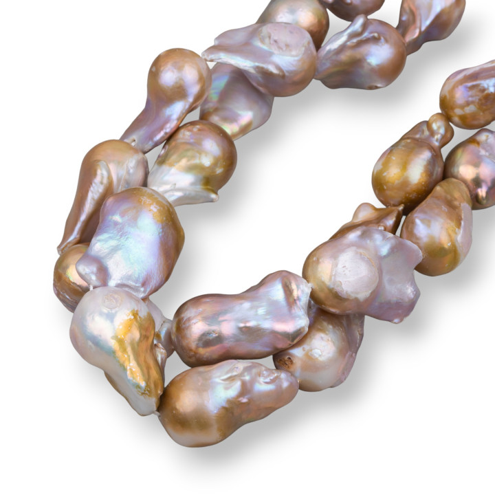 Baroque Teardrop River Pearls (ASN) 120-130gr Bronze