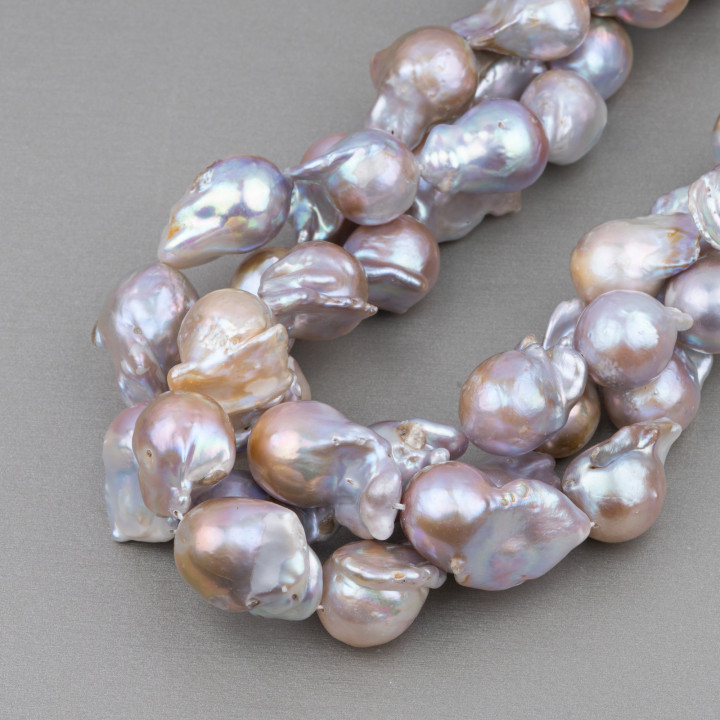 Perles de rivière baroques en forme de larme (NSW) 120-130gr Bronze