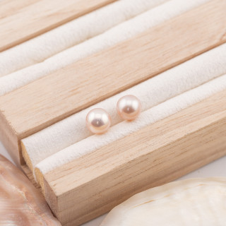 River Pearls 1 Round Hole (AAAA) 6,5-7,0mm 1 Pair Lilac