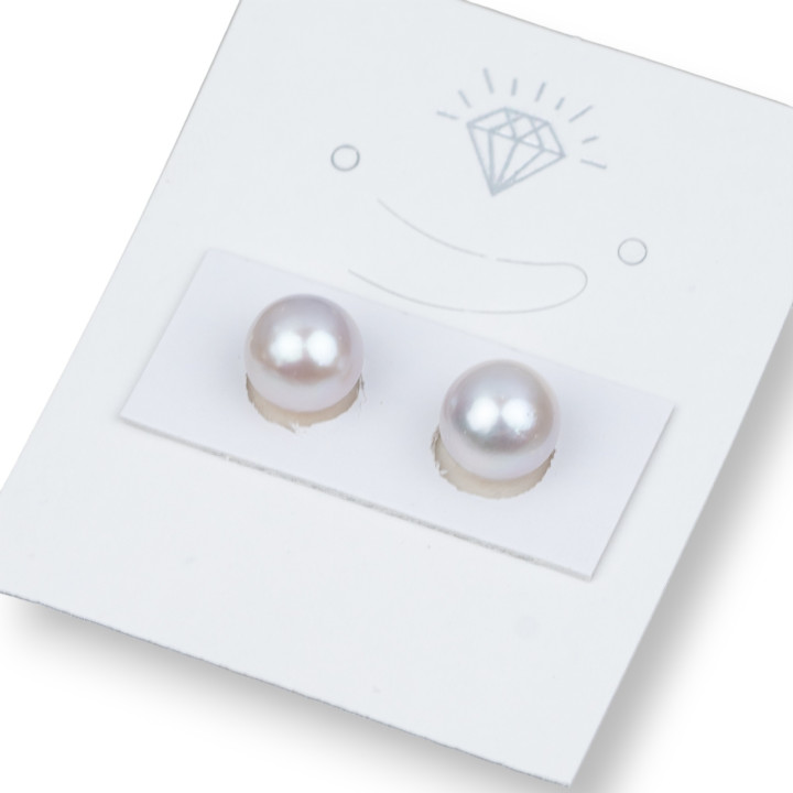 River Pearls 1 Round Hole (AAAA) 8,0-8,5mm 1 Pair Gray