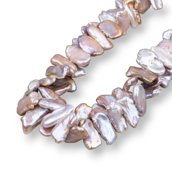 Keshi River Pearls (GHY) Lilas 70-80gr