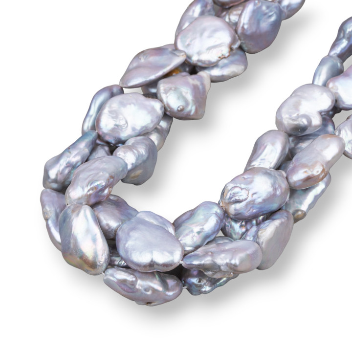 Perle Di Fiume Barocche Pepite Grigie (XSQ)  80-90gr