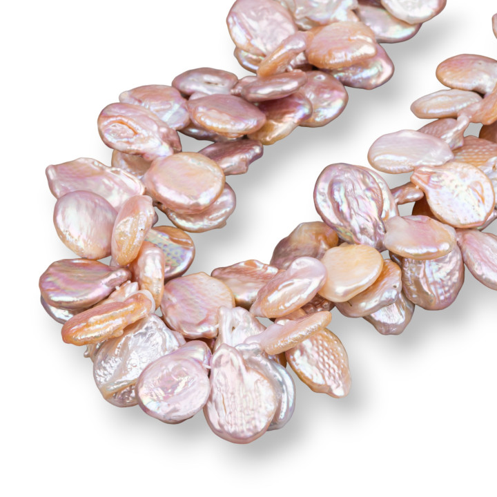 Perle Di Fiume Piatte Drops Briolette Lilla