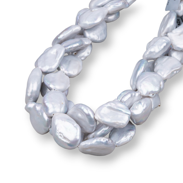 Flat Baroque River Pearls Drops (AEW) 70-80gr Grau