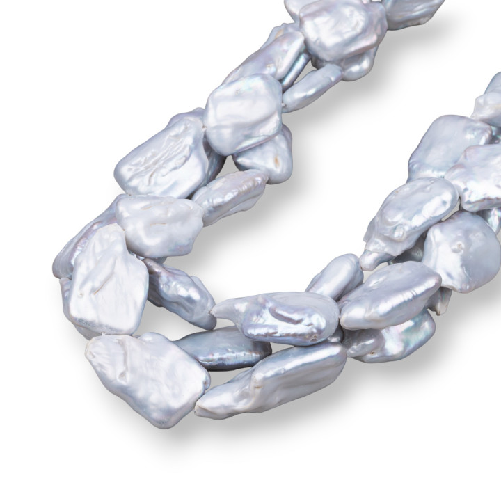 Perlas de Río Planas Barrocas Cuadradas (AES) 80-90gr Gris