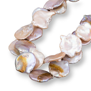 Baroque Round Flat River Pearls Bronze (AEJ) 60-70γρ