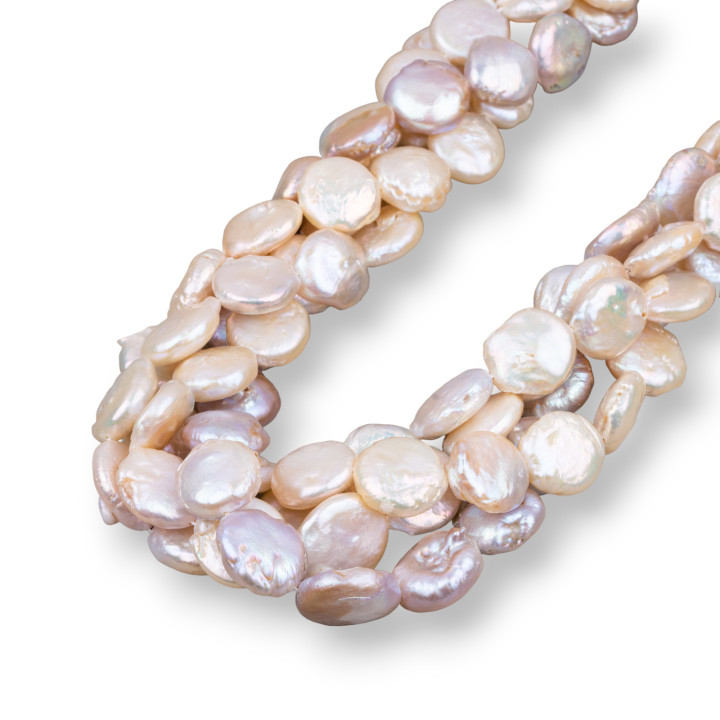 Flat River Pearls Coin 13-15mm