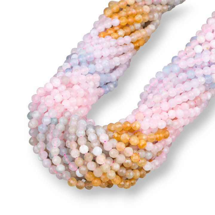 Berillo Gradiente Perlina Tonda Sfaccettata Diamond Cut 5,0mm