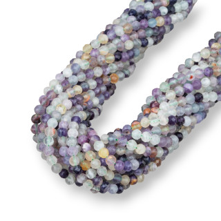 Fluorita Talla Diamante Facetado 4,5mm