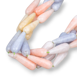 Jade-Beryll-Morganit-Tropfen 10x30mm