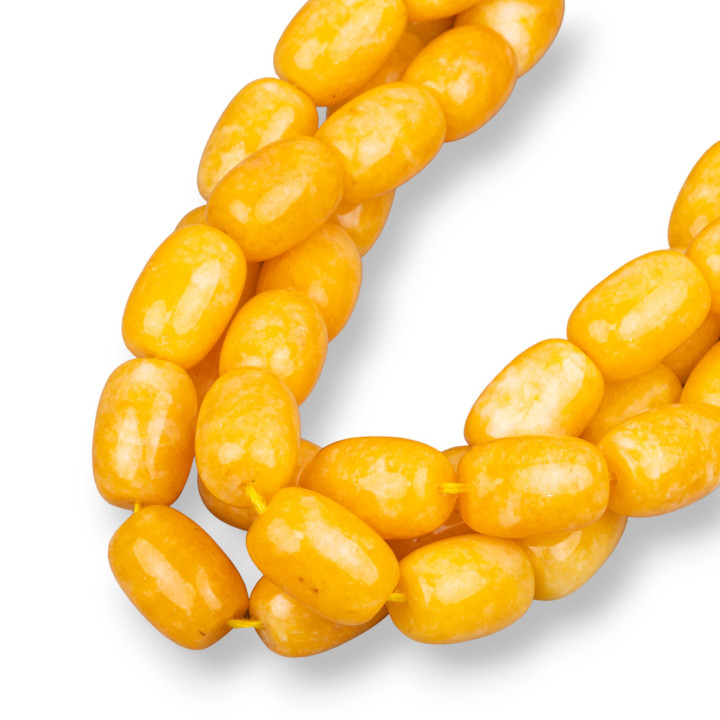 Jade Jaune Corps Lisse 13x18mm