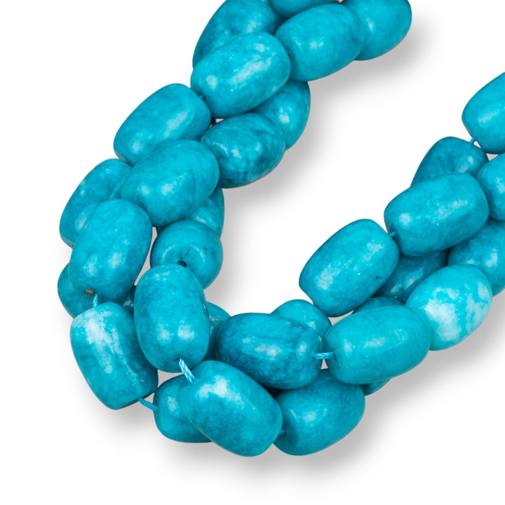 Jade Turquoise Smooth Barrel 13x18mm