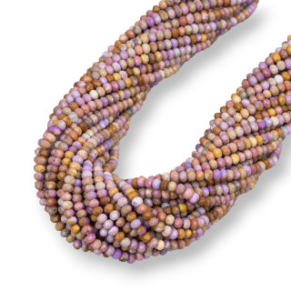 Kunzita Rondelle Talla Diamante Facetado 3x2mm