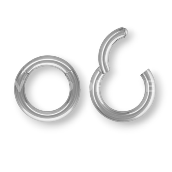 Cierre De Plata 925 Gancho Donut Con Cierre Invisible 16mm 4pcs Rodio