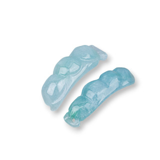 Burma Jade Component Egraved Element 2τμχ Fantasy 13x42mm