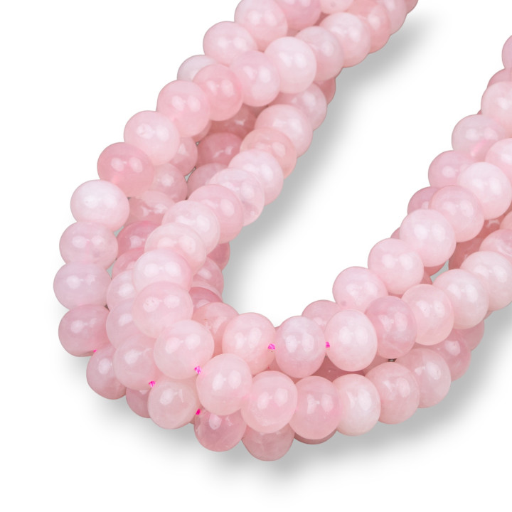 Cuarzo Rosa Rondelle Liso 10x12mm