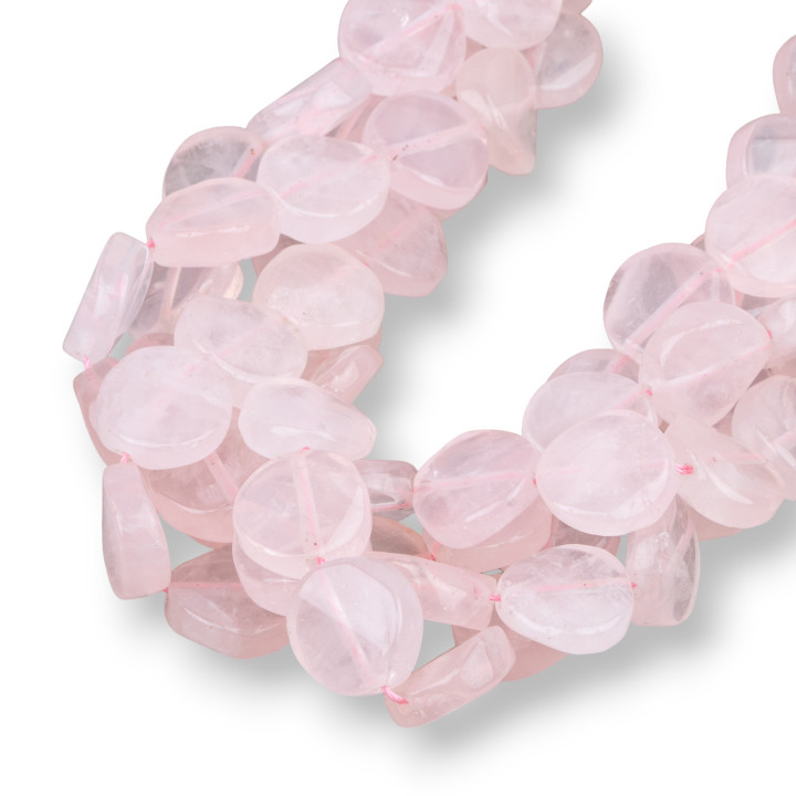 Quartz Rose Rond Twist Lisse 12mm Transparent
