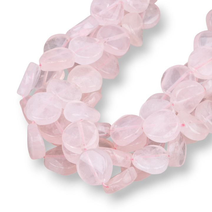 Quartz Rose Rond Twist Lisse 14mm Transparent