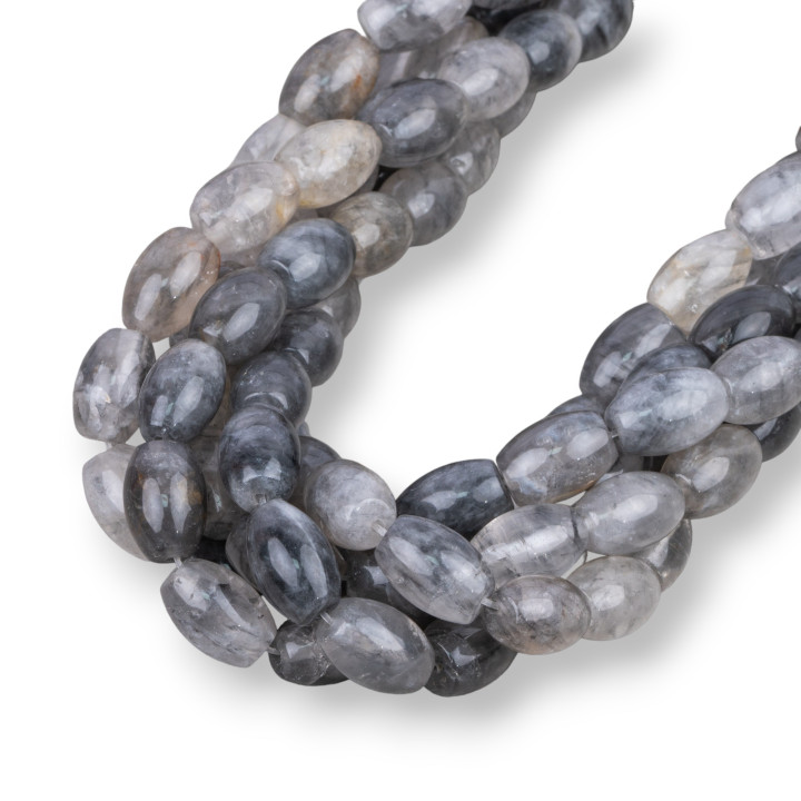 Λείος Rice Grey Quartz 13x18mm