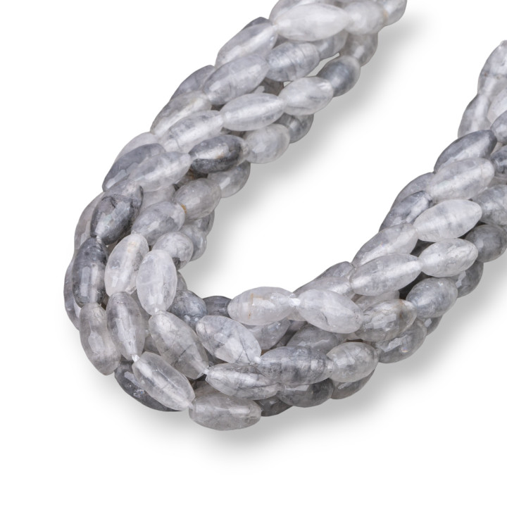 Quartz Gris Riz Facette 06x12mm