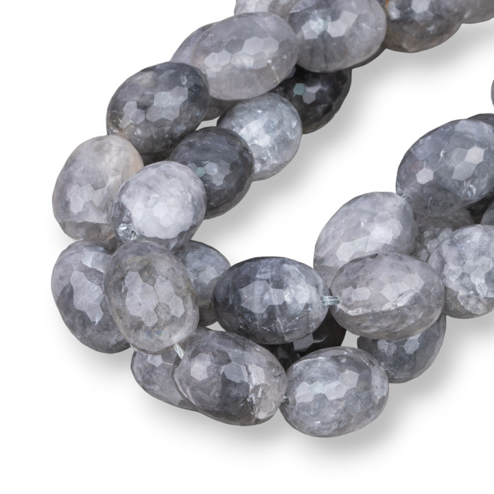 Quarzo Grigio Riso Sfaccettato 15x20mm