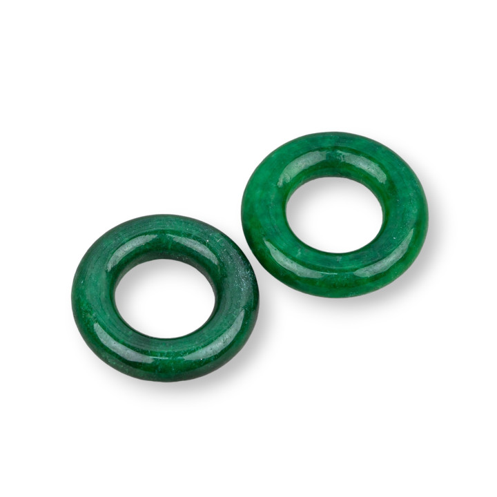Componentes de jade birmano Anillo liso 24 mm 4 piezas