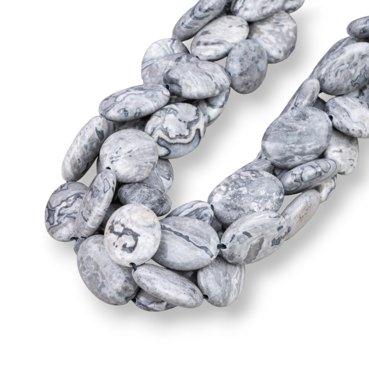 Αχάτης Απολιθωμένο Οβάλ Επίπεδο 13x18mm