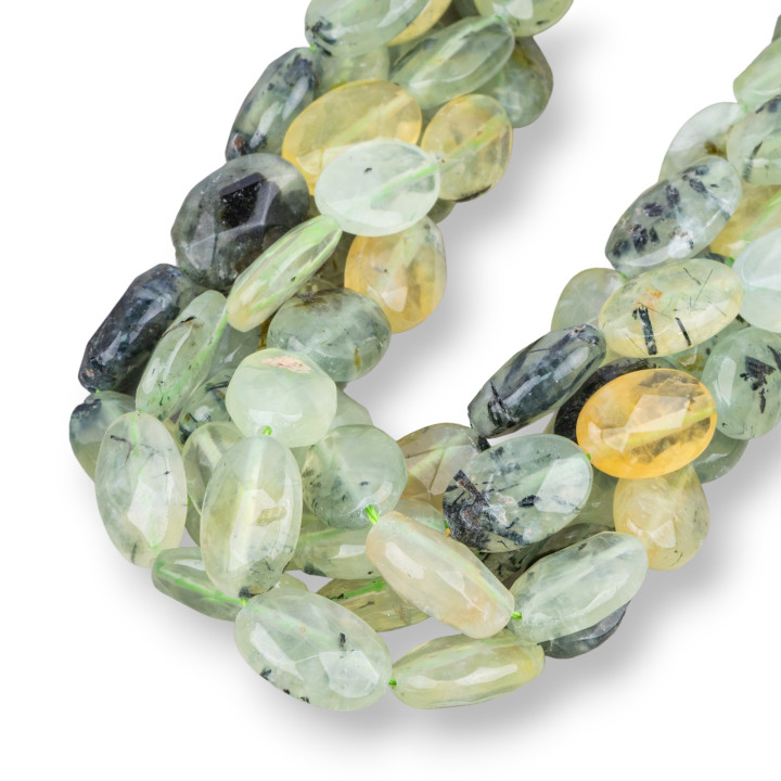Prenite Oval Flat Faceted 10x16mm