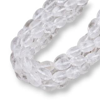 Cristal de Roca de Arroz Facetado 10x14mm