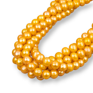 Round River Pearls 9.0-9.5mm A+ Orange