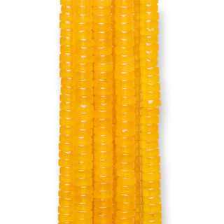 Yellow Jade Smooth Tubular Washers 6x2mm