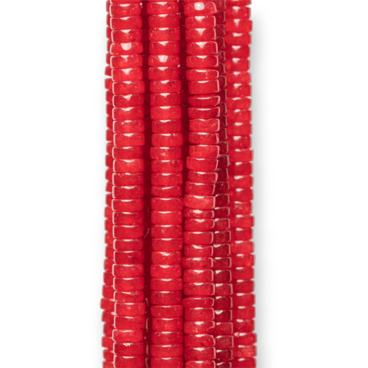 Jade Rubellite Smooth Tubular Washers 4x2mm