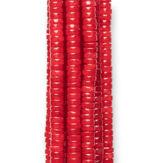 Giada Rubellite Rondelle Tubolare Lisce 6x2mm