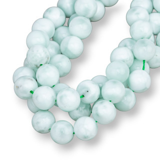 Green Larimar Round Smooth 12mm