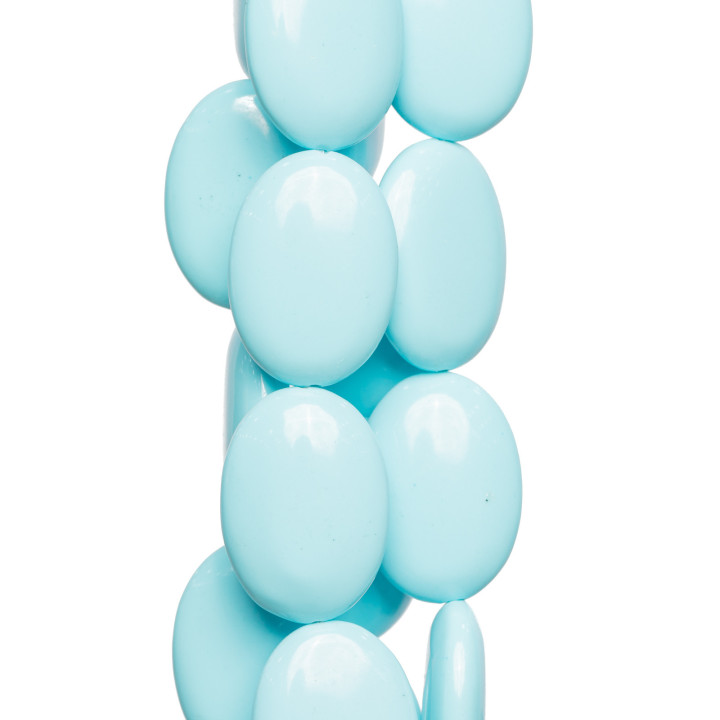 Assiette Ovale en Pâte Turquoise 30x40mm