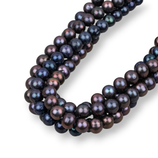 Pearls Of River Potato 8,5-9,5mm Bronce Pavo Real Oscuro