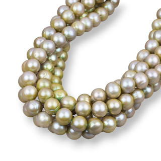 Round River Pearls 9.0-9.5mm A+ Dark Green