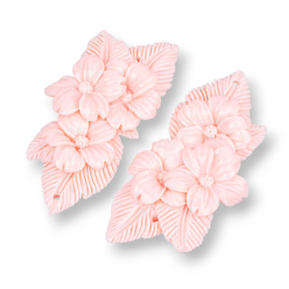 Componenti Di Resina Assortita 27x55mm 3pz Rosa