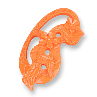 Composants en résine assortis 33x60mm 2pcs Orange