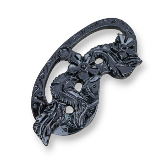 Composants en résine assortis 33x60mm 2pcs Noir