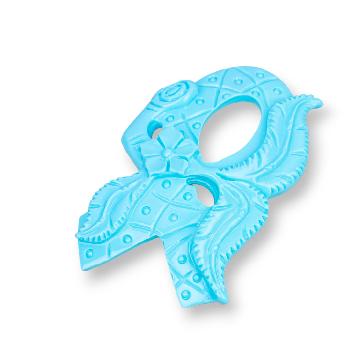 Composants en résine assortis 35x56mm 2pcs Turquoise