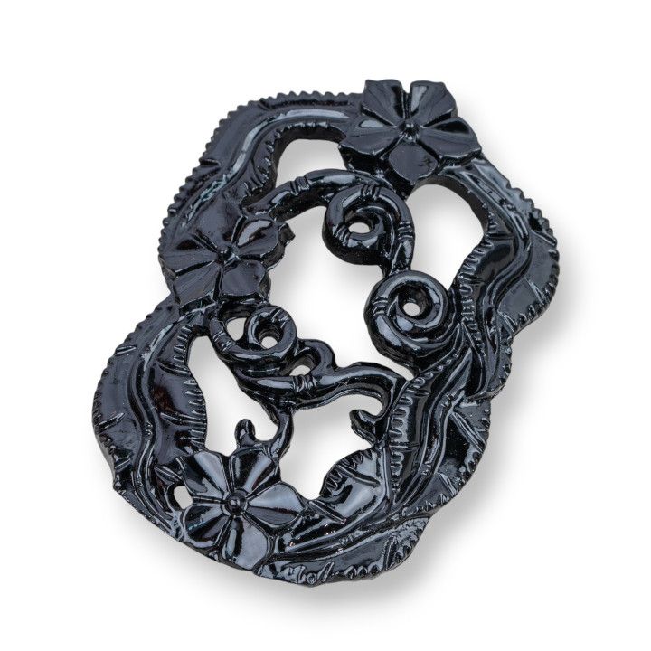 Composants en résine assortis 40x57mm 2pcs Noir