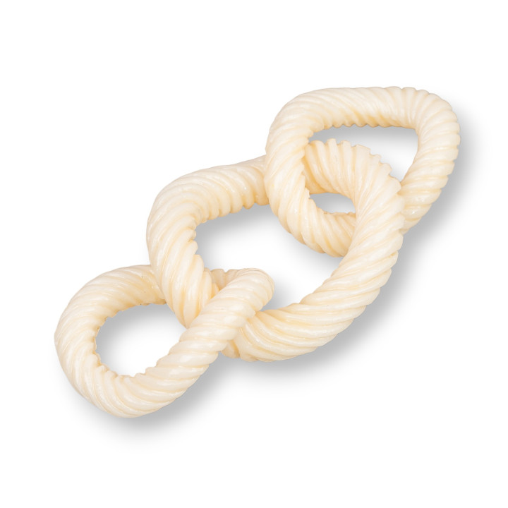 Assorted Resin Components Chain 33x78mm 1pc White