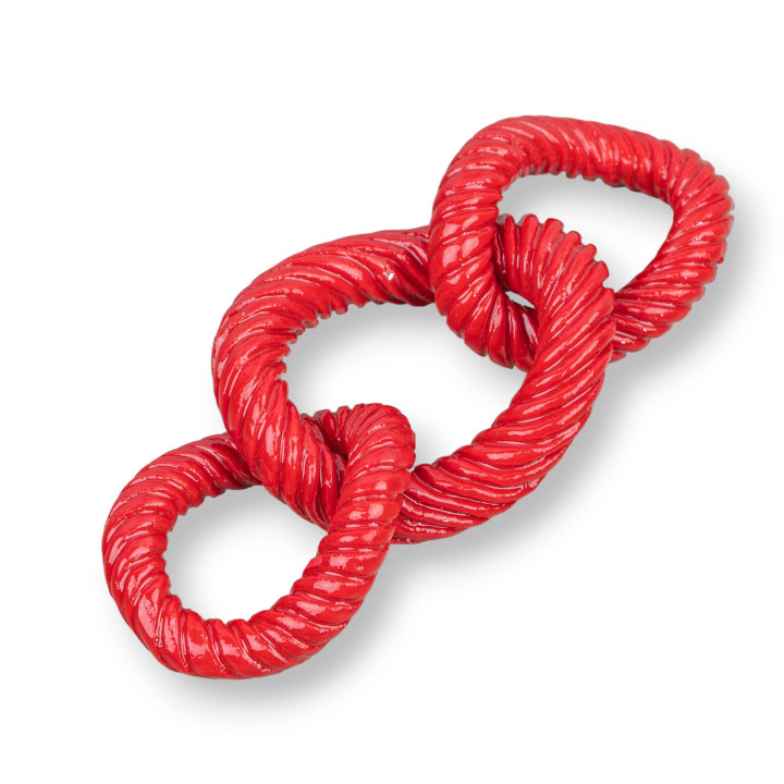 Sortierte Kette aus Harzkomponenten 33x78mm 1pc Rot